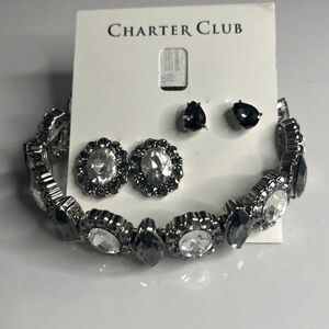 Charter club bracelet and earring set